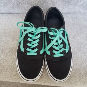 Vans Black/Green Canvas Sz 8